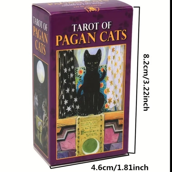 Mini pocket deck Pagan Cats Tarot Cards, 78 cards deck  3.22” x 1.81” PRICE FIRM - Picture 2 of 5